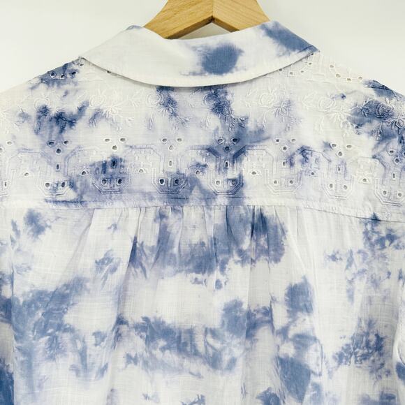 Anthropologie Pilcro The Cate Tie Dye Ombre Button Down Shirt Size XS - Picture 6 of 12